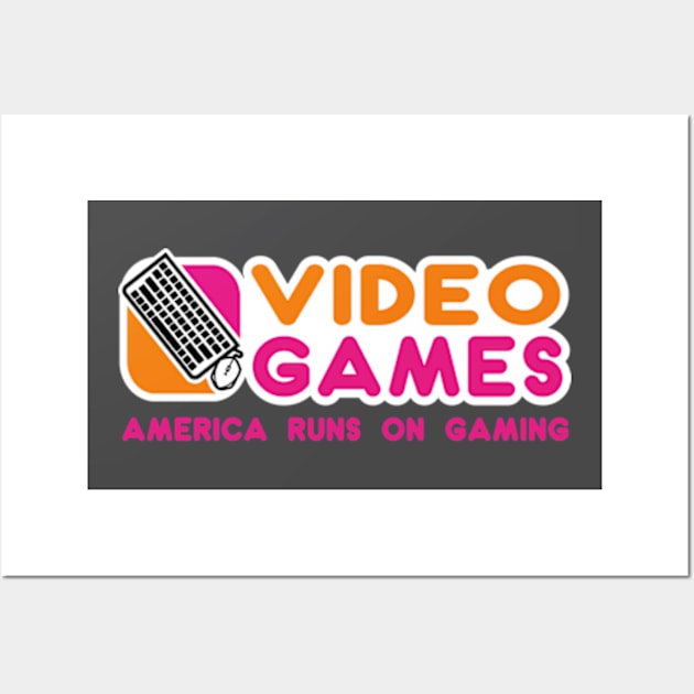 Video Games America Runs On Gaming PC Wall Art by Gamers Gear